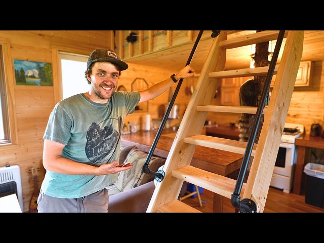 Building A Cabin "Loft Ladder" That You Can Walk Down || Start to Finish