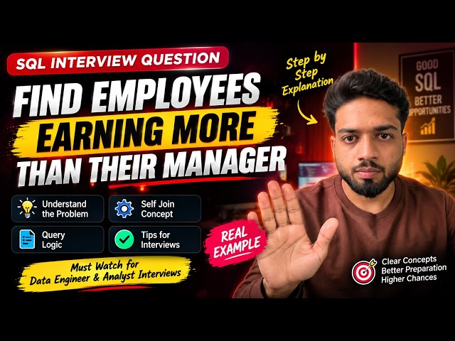 Employees Earning More Than Their Manager in SQL | Self Join Explained