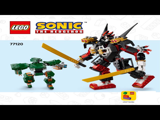 LEGO Instructions - Sonic the Hedgehog - 77120 - Shadow's Mech vs. G.U.N. Trooper - Modern Games
