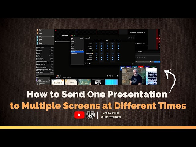 ProPresenter Tutorial: A single presentation sent to multiple screens at different times