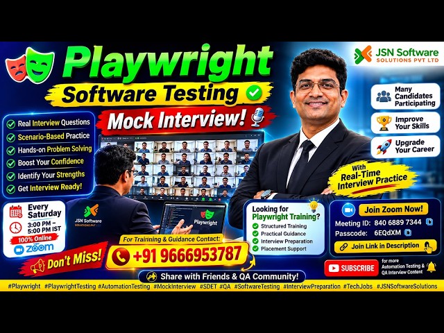🎯 Can You Crack This Playwright Interview? | Mock Interview | SDET & QA | Software AI Testing