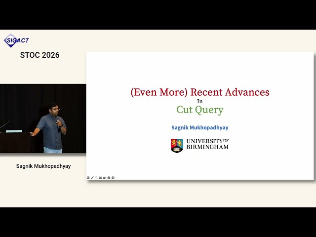 STOC 2026 Hypergraph Workshop: (Even More) Recent Advances in Cut Query Algorithms - Mukhopadhyay