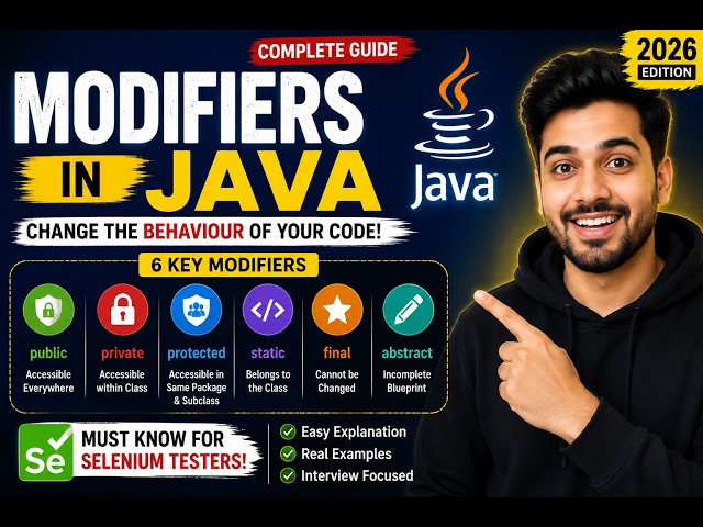 275. Modifiers in Java (Selenium Java 2026)
