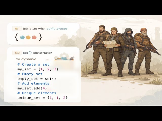 Python programming language. Sets