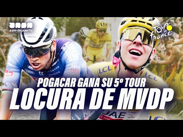 VAN DER POEL vs POGACAR IN THE FINAL STAGE | POGACAR WINS HIS 5TH TOUR DE FRANCE