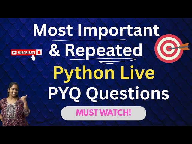 PGTRB PYTHON Live Questions | Previous Year Based | 2025 Prep