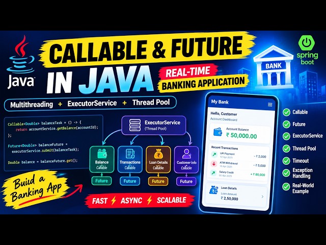 Java Callable & Future Explained 🚀 | Build a Real-Time Banking App | Multithreading