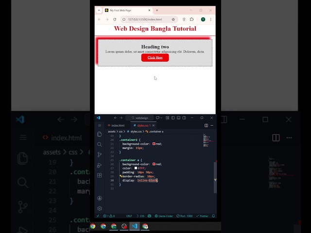 CSS display inline block and block 25 #coding #frontendcourse #webdevelopment #programming