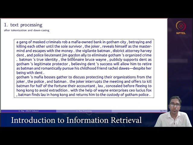 Text Processing: Term Filtering and Linguistic Processing