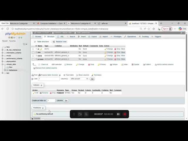 Input Data Mahasiswa Menggunakan Codeigniter 4