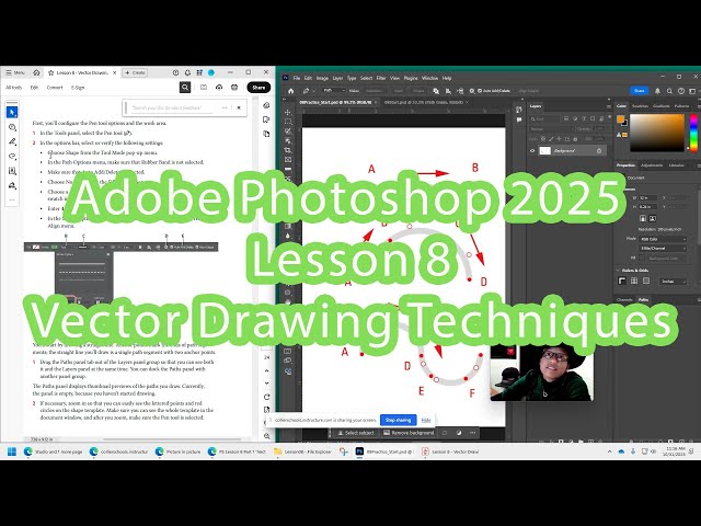 Adobe Photoshop Classroom in a Book 2025 Lesson 8 - Vector Drawing Techniques Video Tutorial