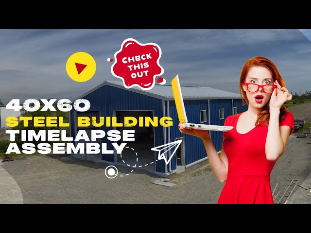 40x60 Metal Building Kit Assembly Timelapse | Large DIY Steel Workshop | Future Buildings