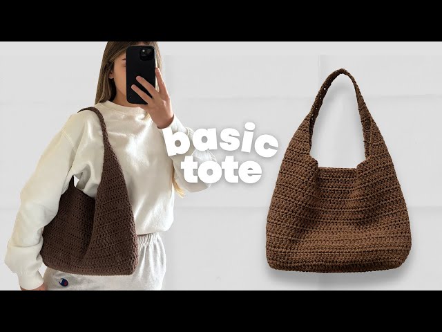 Crochet Basic Tote Bag Tutorial | Step by Step tutorial