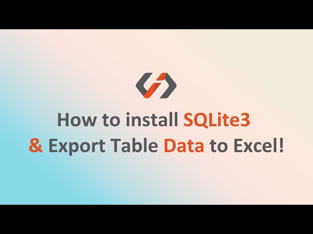 How to Install & Setup SQLite on Windows 10 or 11 ! Export Table Data to Excel Easily in SQLite3