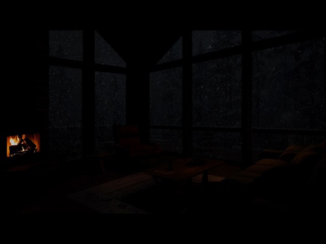 🌨️ Blizzard Outside, Pure Comfort Inside 🏡 Fireplace Crackling & Winter Ambience | Stop Overthinking