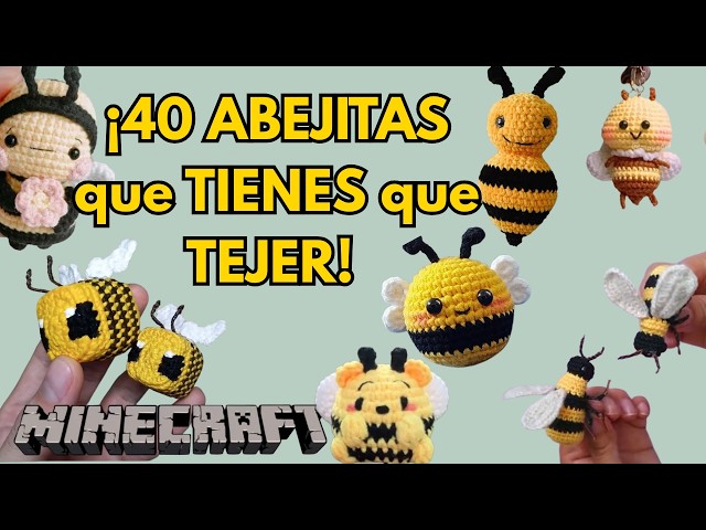 40 Ideas de Abejas Amigurumi 🐝 | Tutoriales GRATIS para Tejer, Regalar o Vender