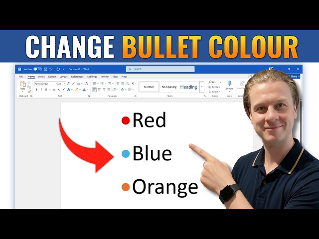 How to Change Color of Bullets in Word