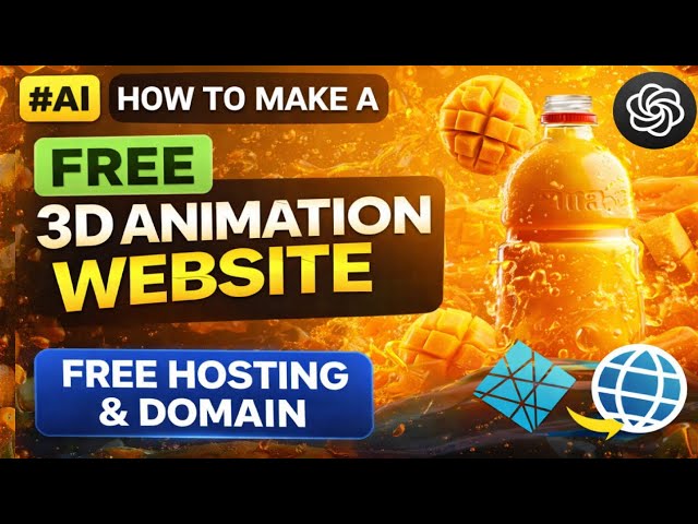 How to Make a 3D Animated Website with AI for Free  Full Page Scroll Animation