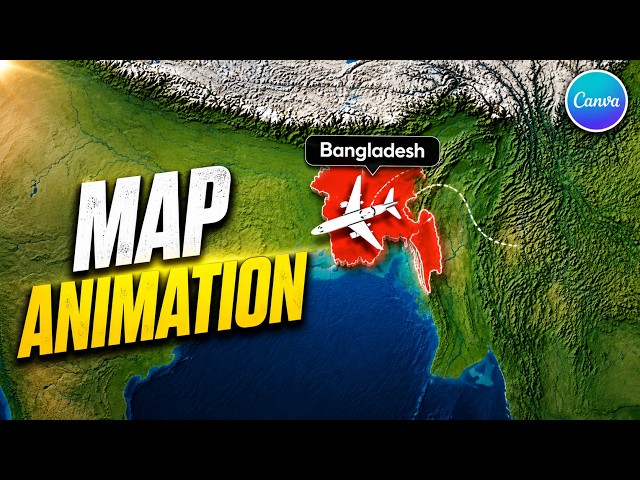 How to Create Map Animation in Canva | Beginner Tutorial | Canva Animation 2026🔥