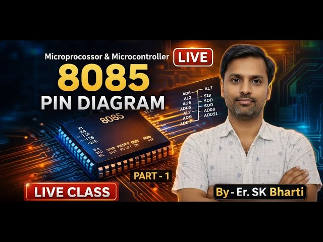 8085 Pin Diagram | Microprocessor & Microcontroller | Live Class Part-1 | Diploma | SBTE Bihar