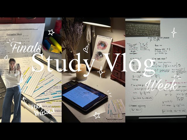 Surviving Finals as an Aerospace Engineering Student | Study Vlog (realistic, cramming, stressed)