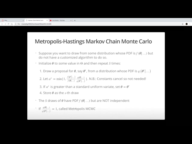 Markov Chain Monte Carlo (GR5065 2019-02-19)