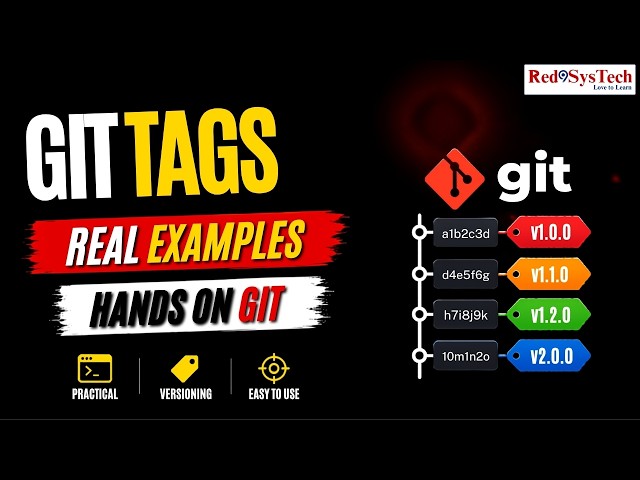 Git Tags Tutorial 2026 | Learn Git Tags with Real Examples | Hands On Git  | Red9SysTech