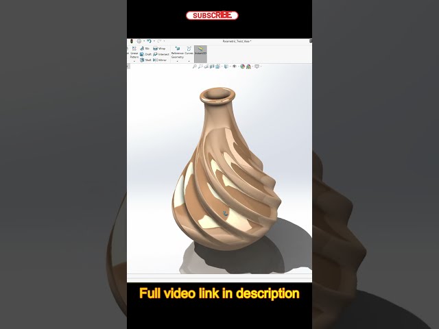 How to Model a Parametric Twist Vase in SolidWorks | Surface Modeling Tutorial | Step-by-Step