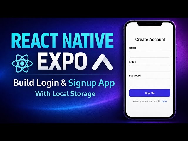 Create Login & Signup Page App in React Native Expo | Expo Project for Beginners (Part 1) | Hindi