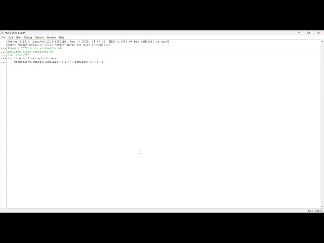 Simeon correctly applying Python string methods in coding Class