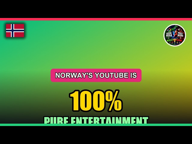 Norway's YouTube: 100% Entertainment vs 0% Productive