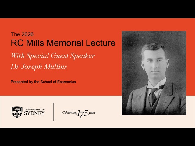 2026 RC Mills Memorial Lecture: Dr Joseph Mullins