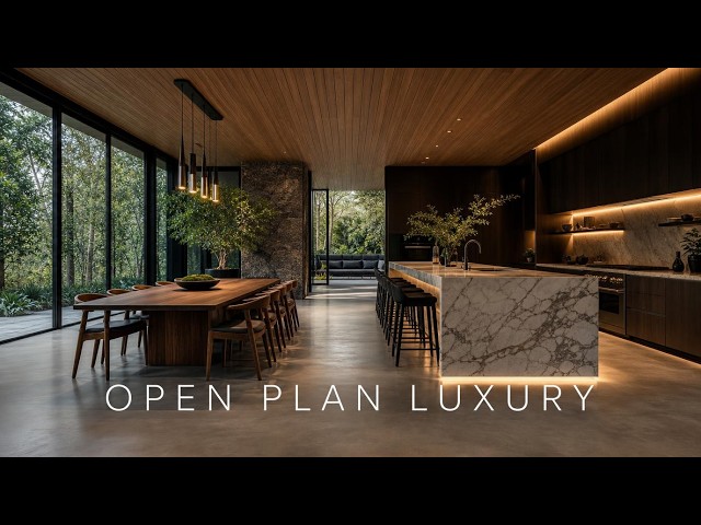 Inside a Luxury Minimalist House That Uses Invisible Zoning to Split Living, Dining & Kitchen