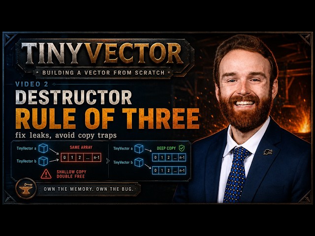 The Descent: TinyVector Part 2 - The Destructor, Deep Copies, and the Rule of Three in C++
