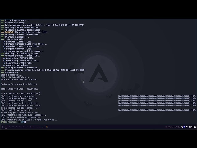 Edu 084 : ArchLinux Tweak Tool can install the new desktop OHMYCHADWM