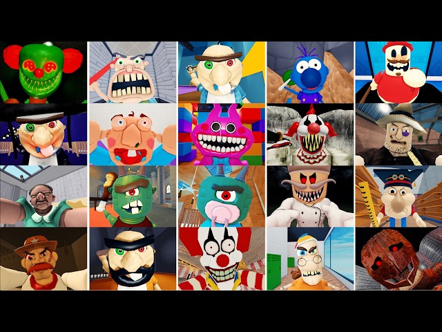 GRUMPY GRAN!,EPIC SCHOOL,BABY BOBBY,PAPA PIZZA,SCHOOL TEAMWORK,EVIL GRANDPA  ALL JUMPSCARE'S