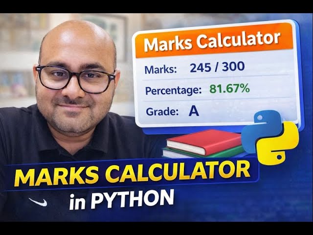 Marks Calculator Program in Python | Grade System | Practical Python for Beginners (Bengali)