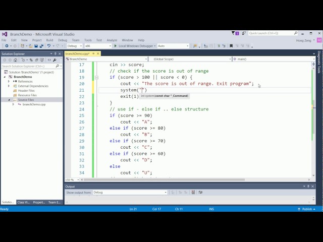 How to use if else and switch in C++