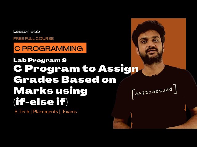 Student Grade Calculator in C Programming || C Programming || Lab Program 9 || Lesson 55 ||