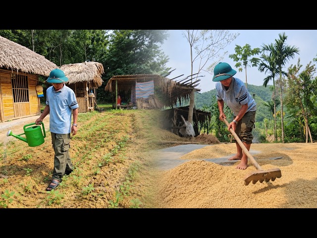 While Mrs. Thuy went to get her leg examined, Mr. Luan took care of all the housework.