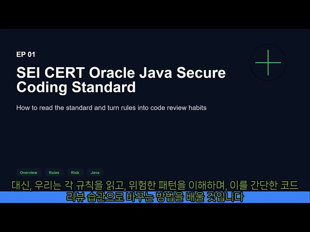 EP01 SEI CERT Oracle Java Secure Coding Standard