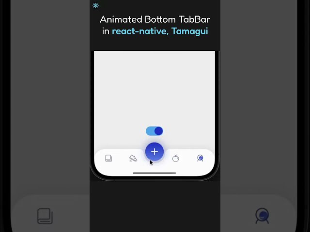 Animated Bottom TabBar in Tamagui, react-native | #shorts