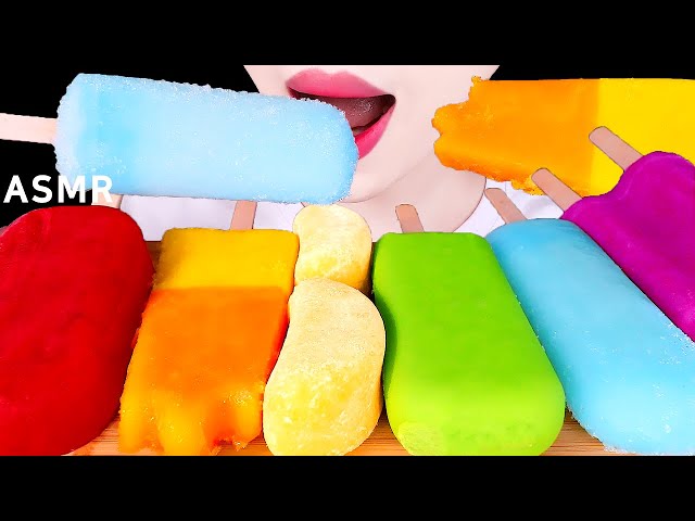 ASMR RAINBOW ICE CREAM 무지개 아이스크림 EATING SOUNDS MUKBANG 디저트먹방
