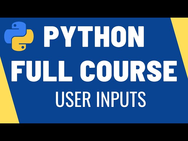 Learn Python - Taking user input
