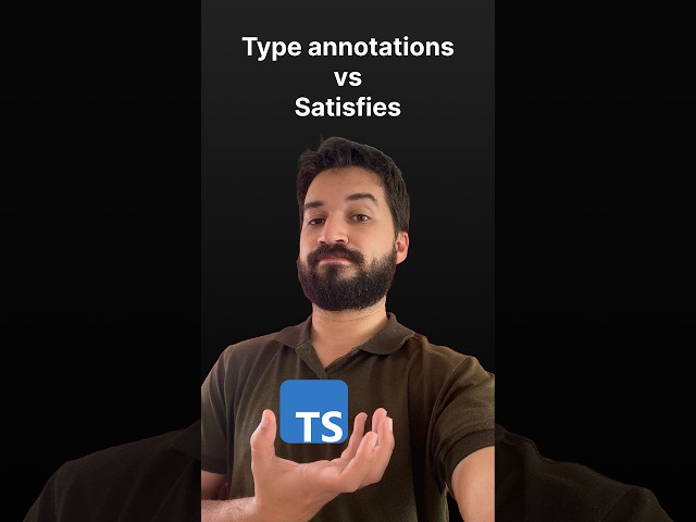 TypeScript: deja de tipar así 👇 Usa `satisfies` y no vuelvas a sufrir #syntax #typescript #typing