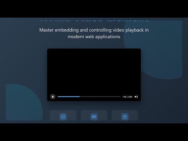 🎬 HTML Video Element: Embed & Control Video Playback for Beginners