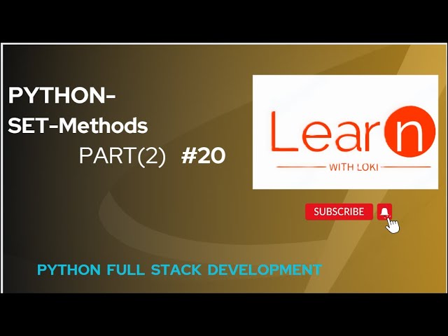Mastering Python Sets: Advanced Methods Explained (Union, Intersection & More)