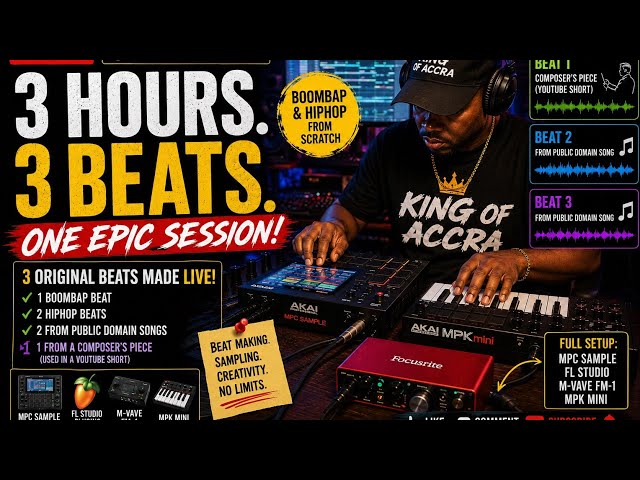 I Made 4 Beats From Scratch LIVE! 🎹 MPC Sample + FL Studio + M-VAVE