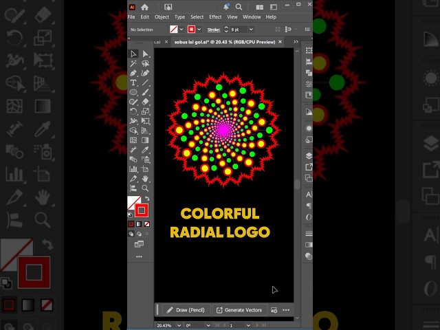 Colorful Radial Logo Effect in Adobe Illustrator | AtikulGFX #Shorts
