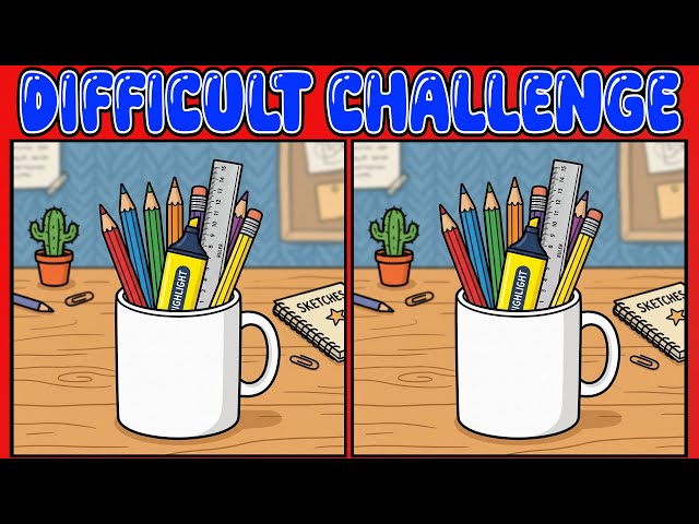 【Spot the difference】🎯 Brain Fitness: HARD 90-Second Challenge